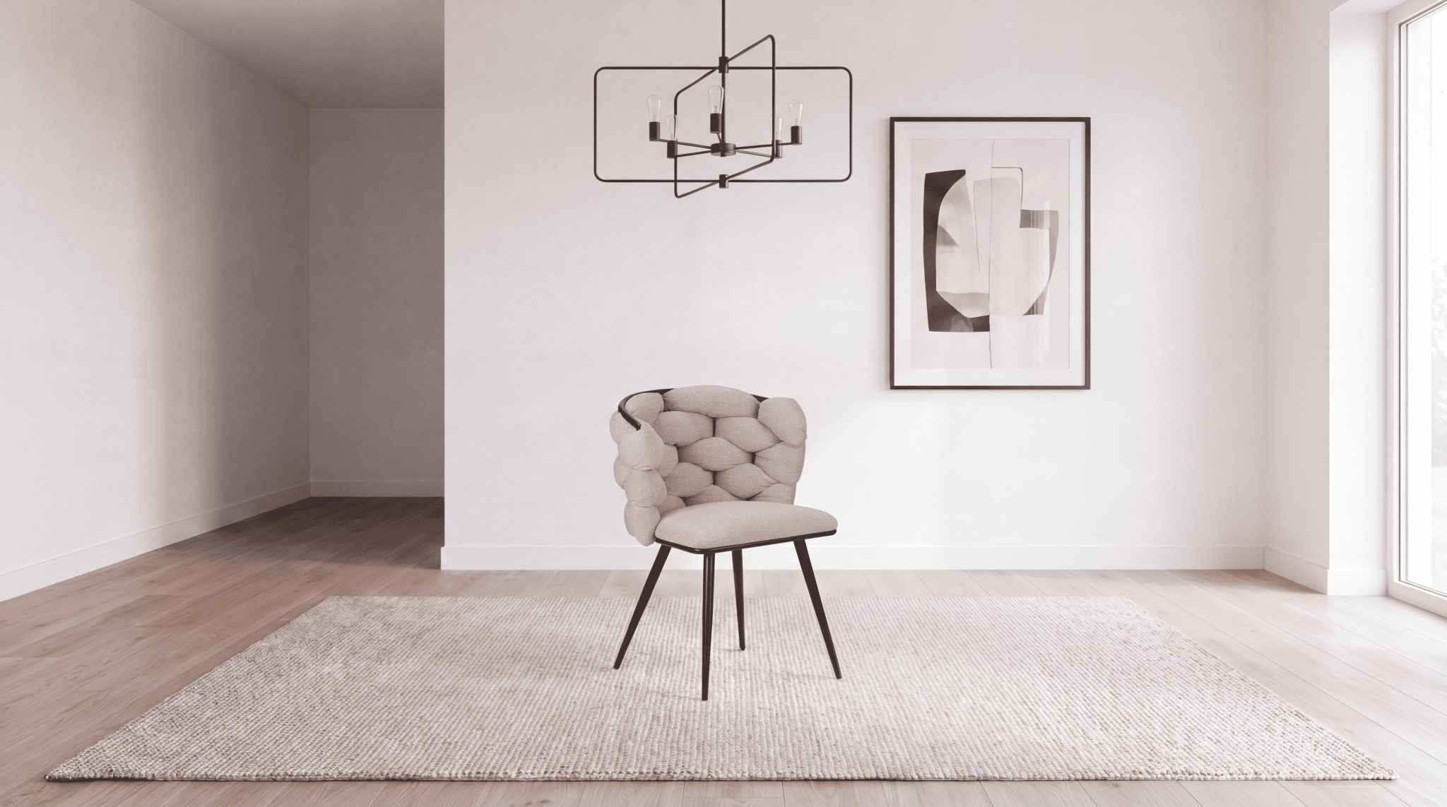 Lot de 2 chaises ROCK en tissu - TRUST INDUSTRIE - Marron - 