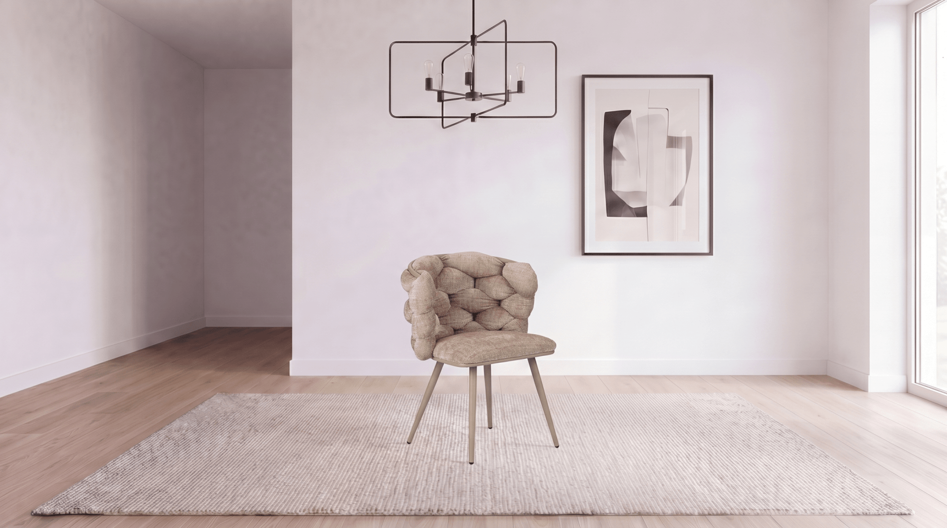 Lot de 2 chaises ROCK en tissu - TRUST INDUSTRIE - Marron - 