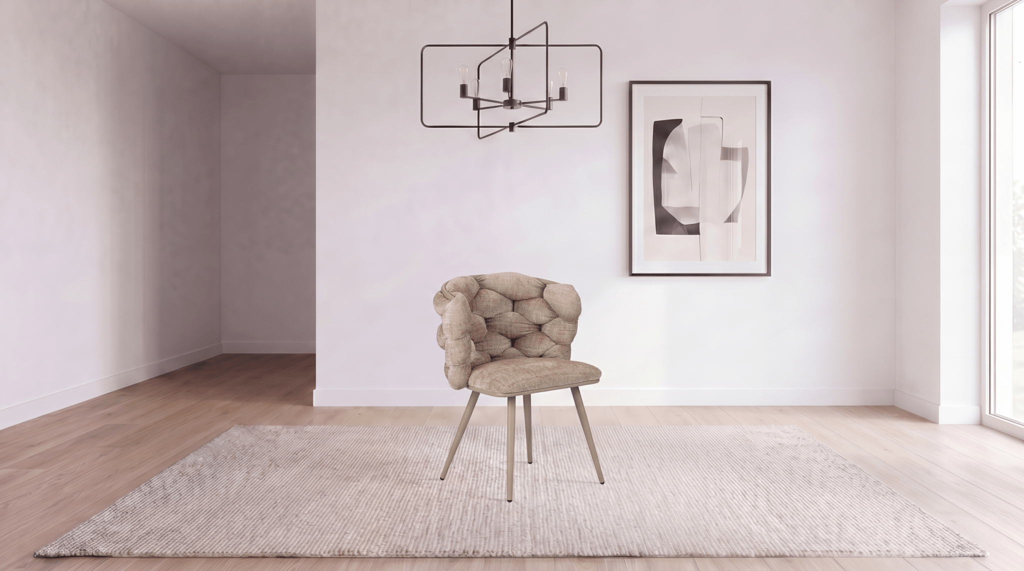 Lot de 2 chaises ROCK en tissu - TRUST INDUSTRIE - Marron - 