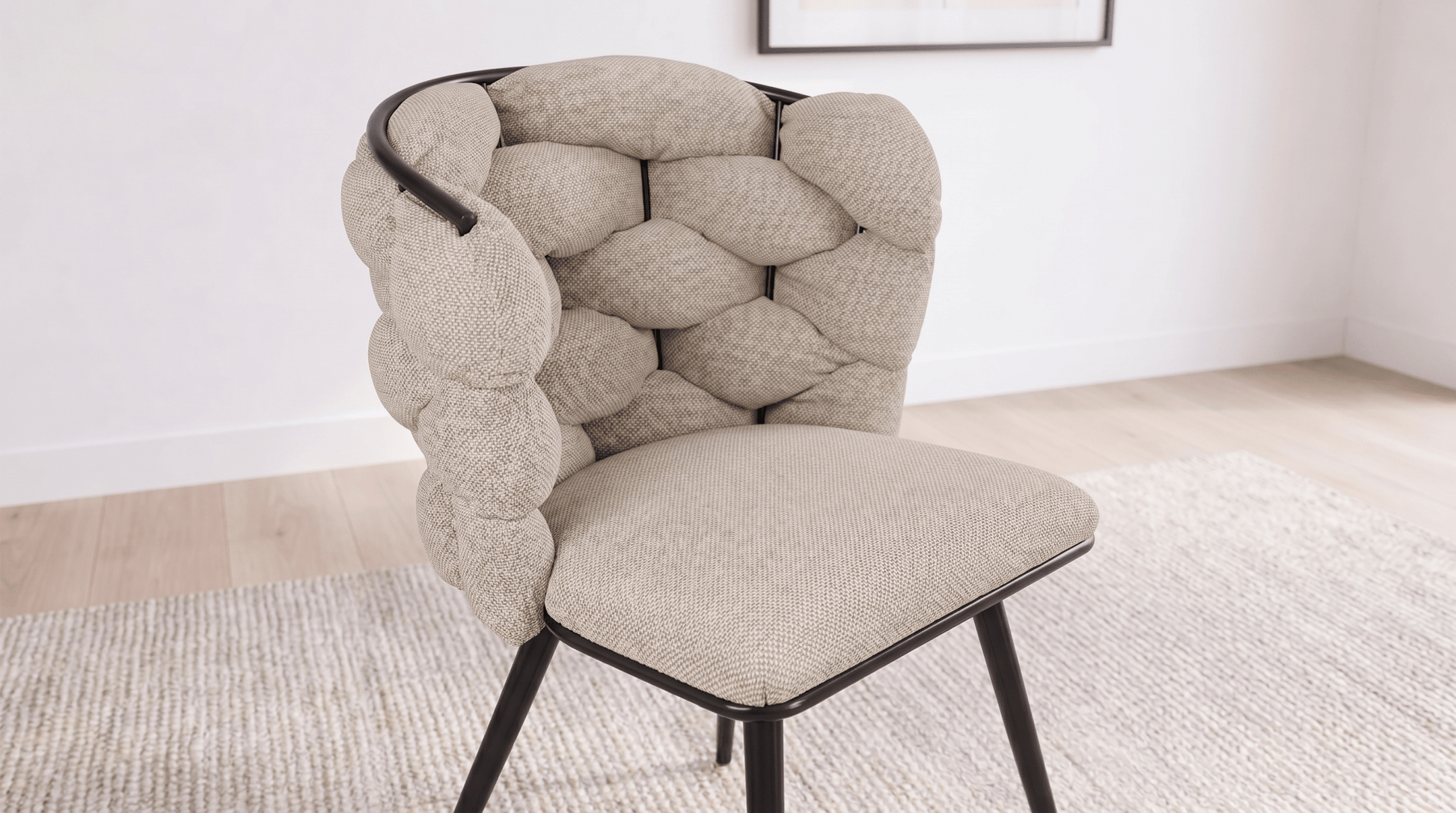 Lot de 2 chaises ROCK en tissu - TRUST INDUSTRIE - Marron - 