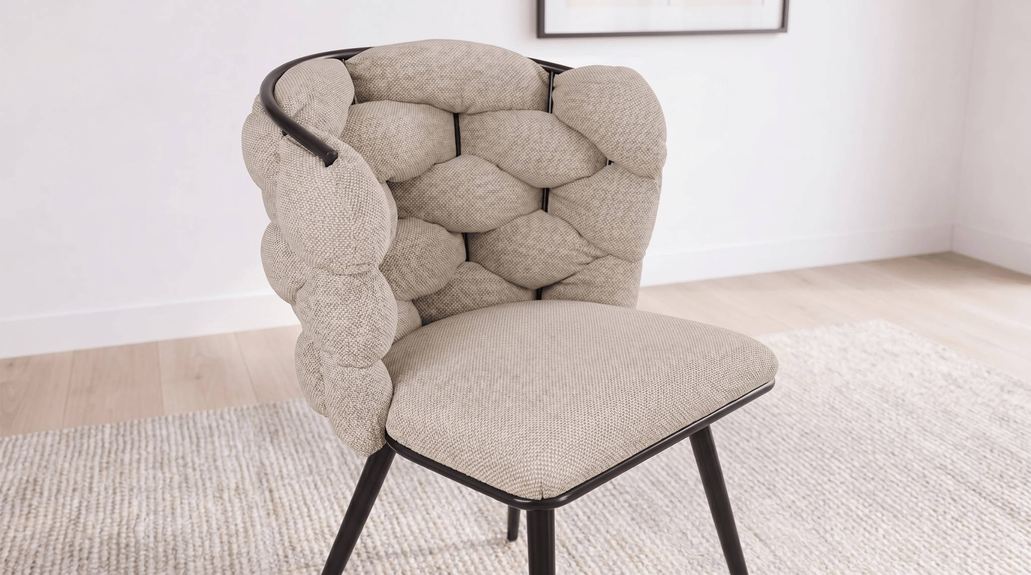 Lot de 2 chaises ROCK en tissu - TRUST INDUSTRIE - Marron - 