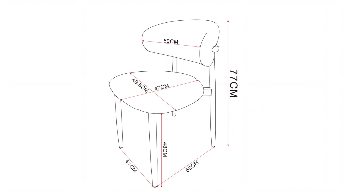 CHAISE LUCILE PIED EFFET NOYER GRAIN Assise Moka