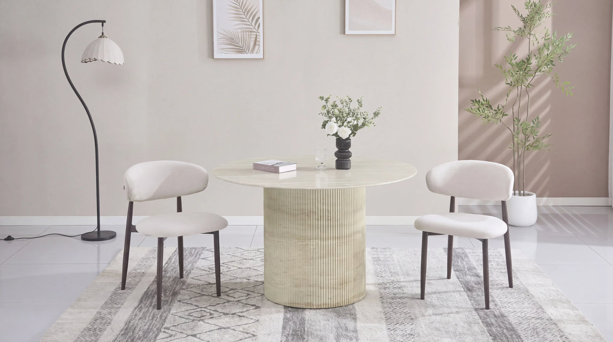 CHAISE LUCILE PIED EFFET NOYER GRAIN Assise Beige