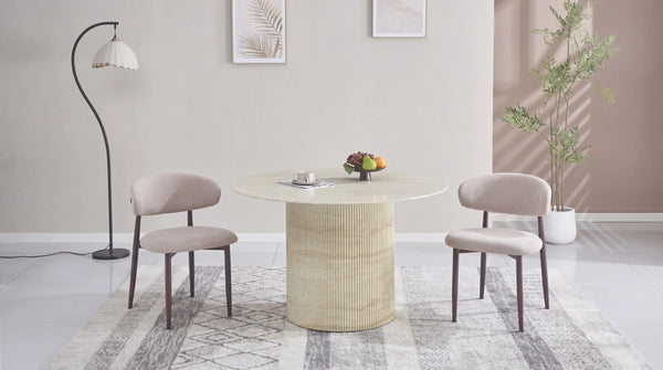 CHAISE LUCILE PIED EFFET NOYER GRAIN Assise Moka