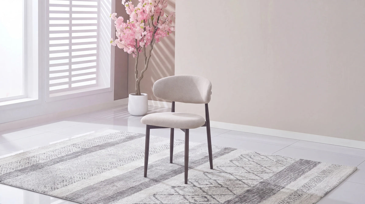CHAISE LUCILE PIED EFFET NOYER GRAIN Assise Sable