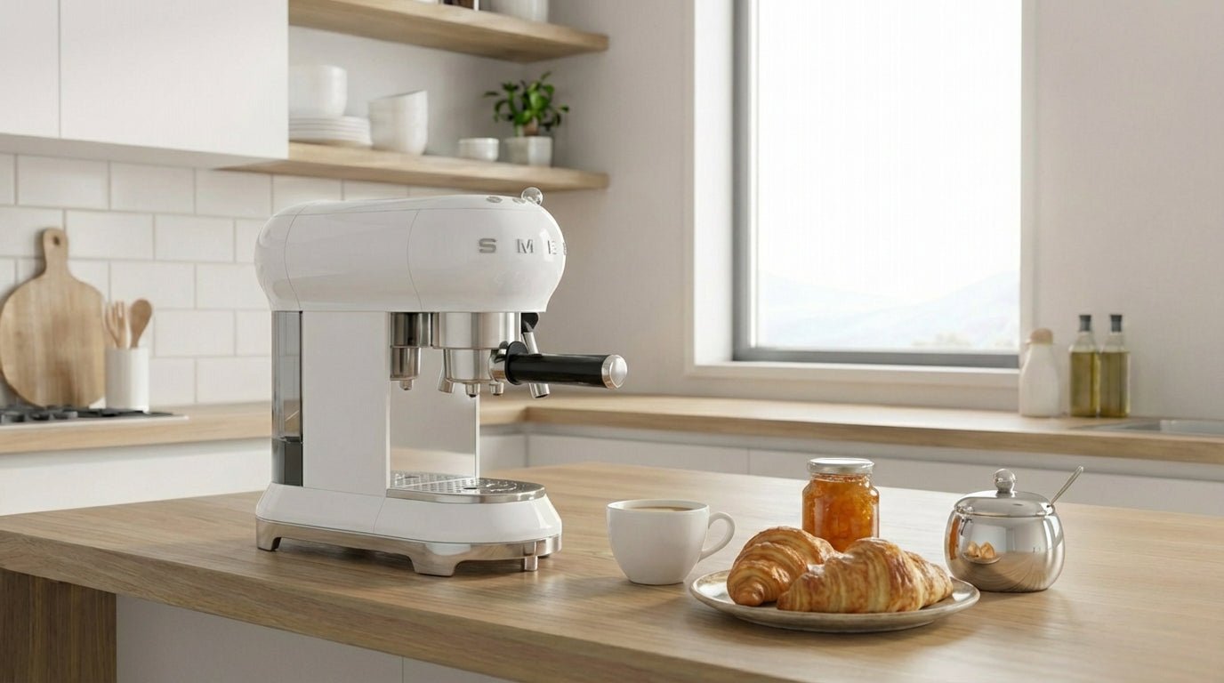 Machine à café expresso SMEG - TRUST INDUSTRIE - blanc - 