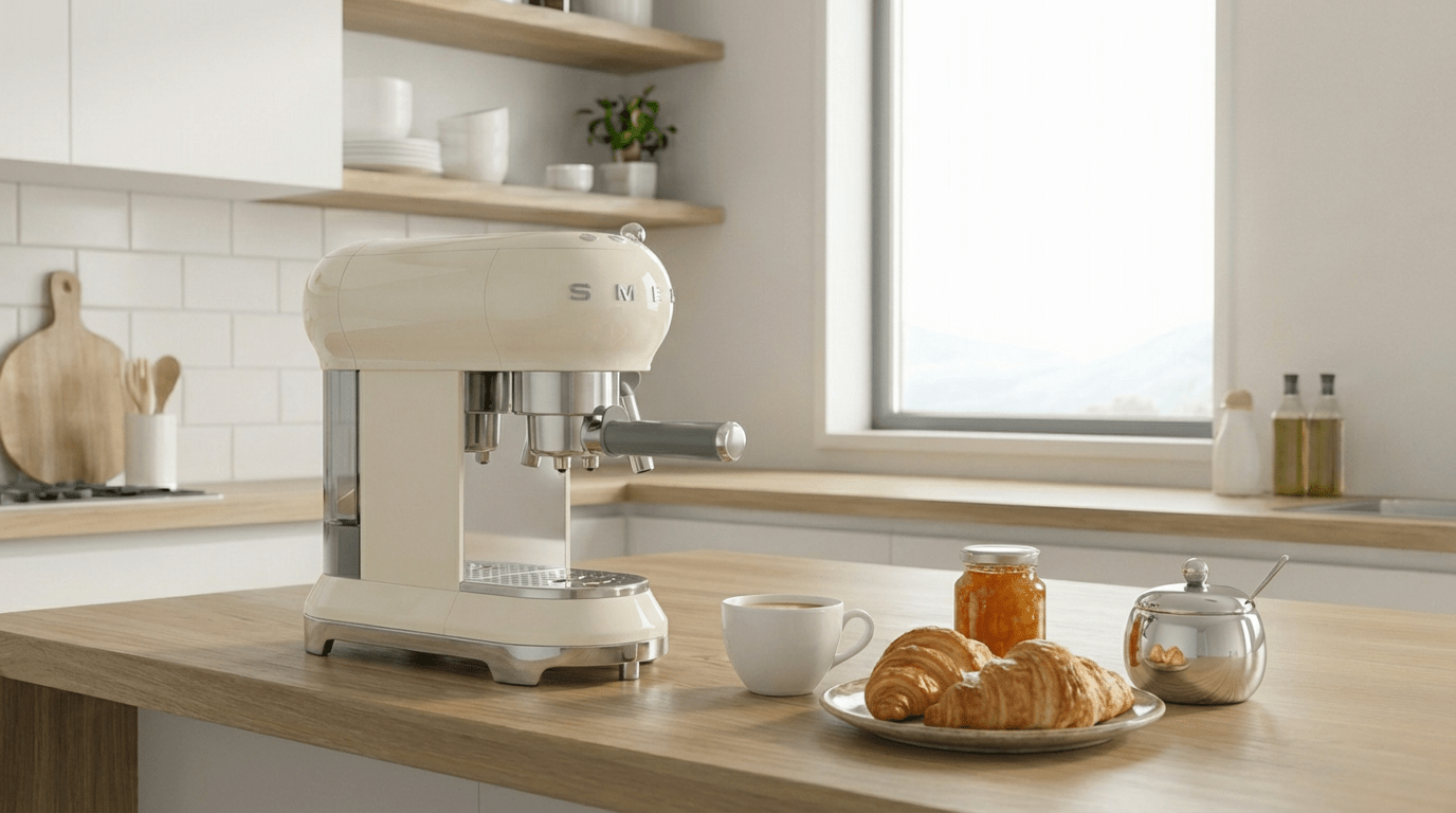 Machine à café expresso SMEG - TRUST INDUSTRIE - crème - 
