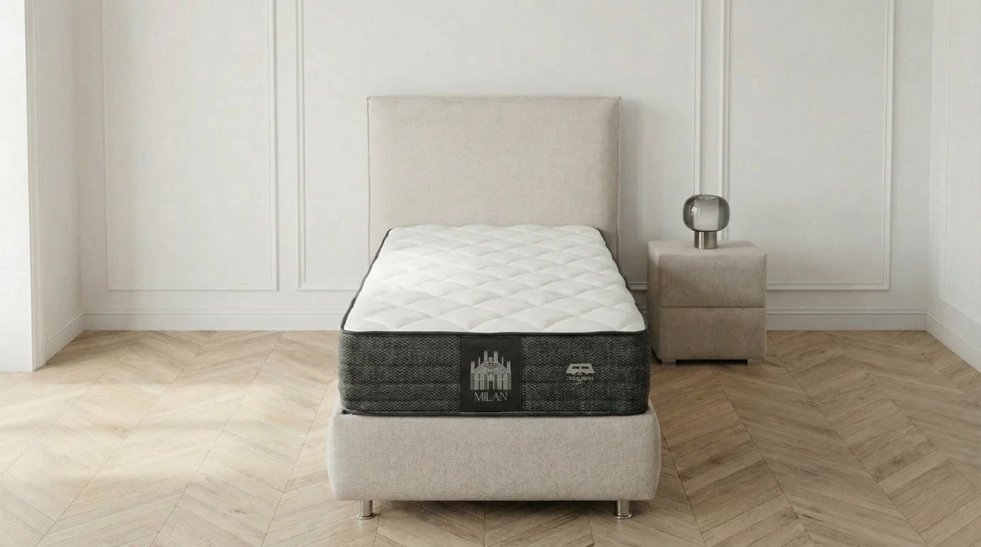 Matelas ferme 1 place 90X190 cm MILAN en mousse polyuréthane - TRUST INDUSTRIE - 