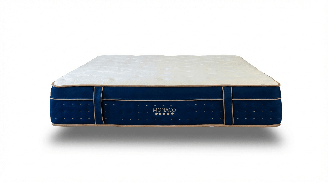 Matelas ferme 2 places 180X200 cm MONACO en mousse à mémoire de forme et ressorts ensachés - TRUST INDUSTRIE - 