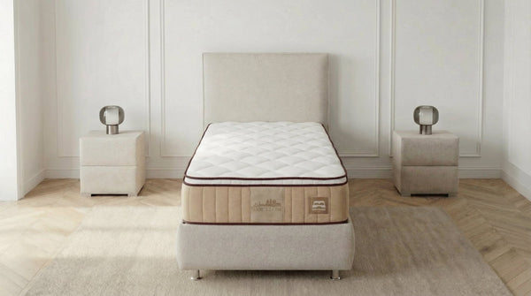 Matelas mi - ferme 1 place 90X190 cm BARCELONE en mousse et ressorts ensachés - TRUST INDUSTRIE - 