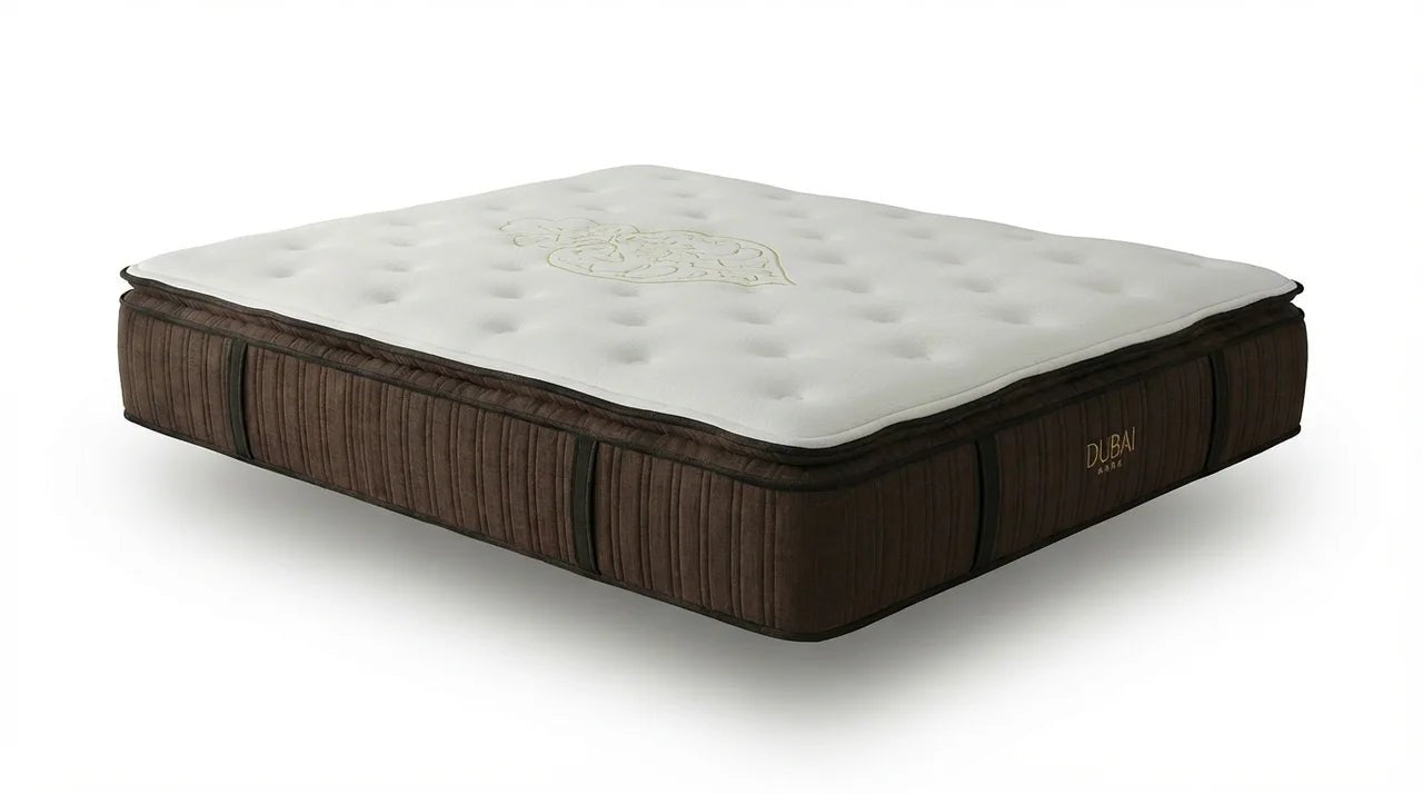 Matelas mi - ferme 2 places 180X200 cm DUBAI en mousse et ressorts ensachés - TRUST INDUSTRIE - 