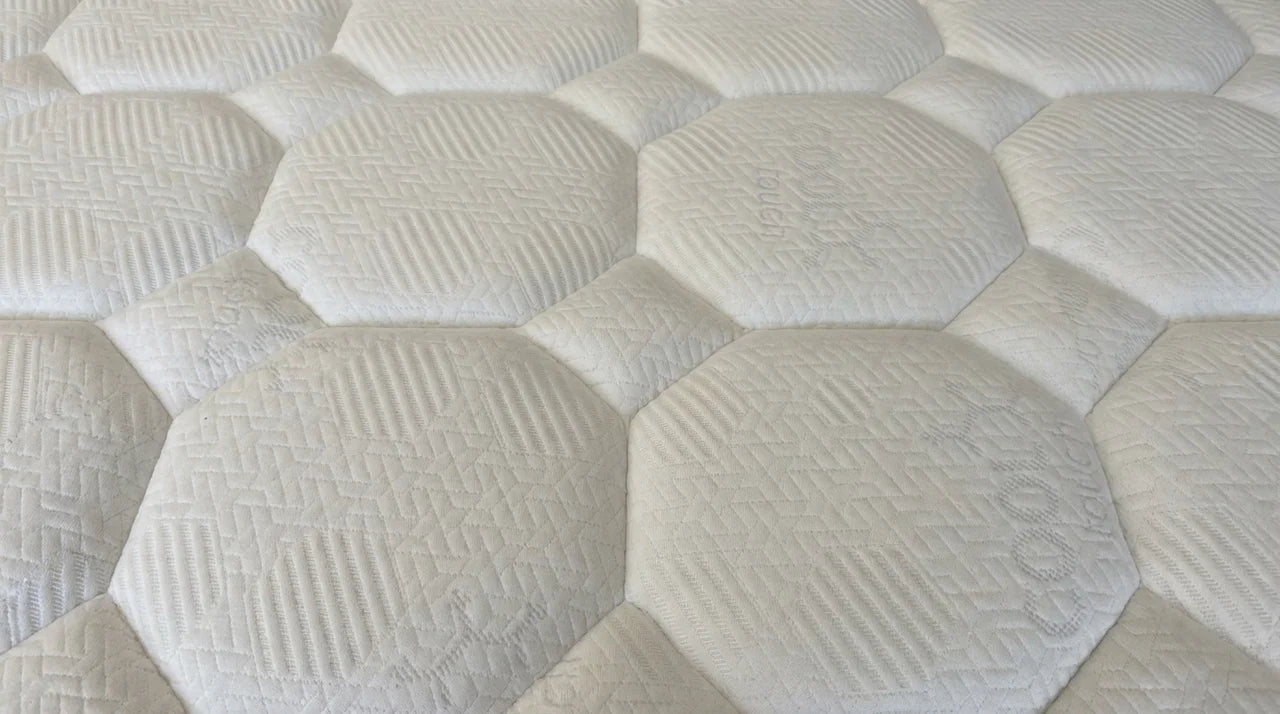 Matelas mi - ferme 2 places 180X200 cm NEW YORK en mousse à mémoire de forme et ressorts ensachés - TRUST INDUSTRIE - 