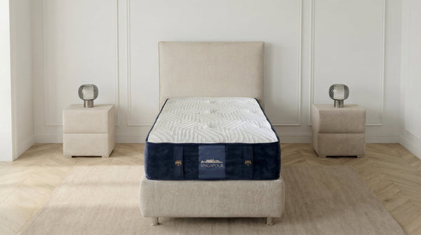 Matelas moelleux 1 place 90X190 cm SINGAPOUR en mousse polyuréthane et ressorts ensachés - TRUST INDUSTRIE - 