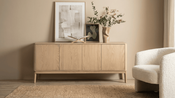 Meuble TV HARVEY en chêne et placage design - TRUST INDUSTRIE - 