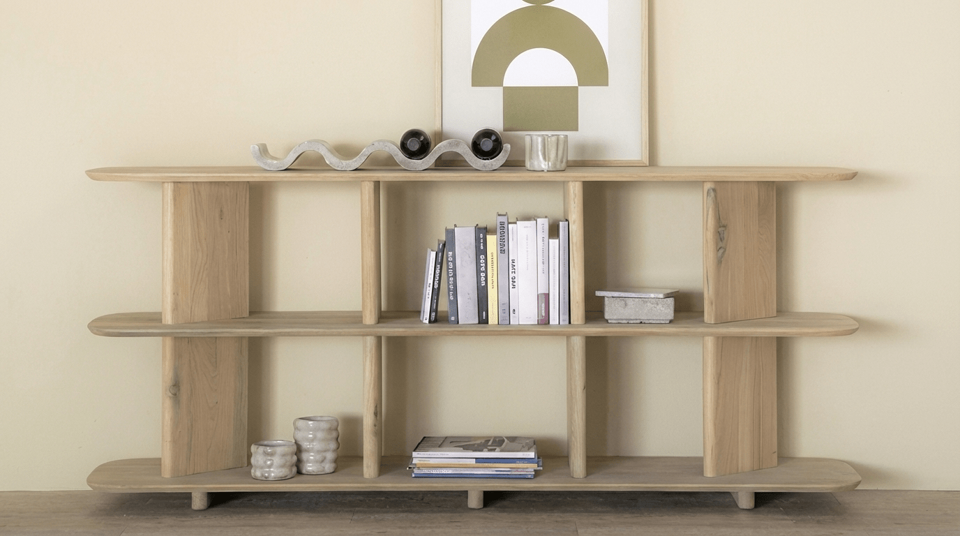 Meuble TV TY en chêne massif design - TRUST INDUSTRIE - Beige - 
