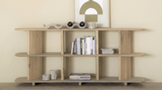 Meuble TV TY en chêne massif design - TRUST INDUSTRIE - Beige - 