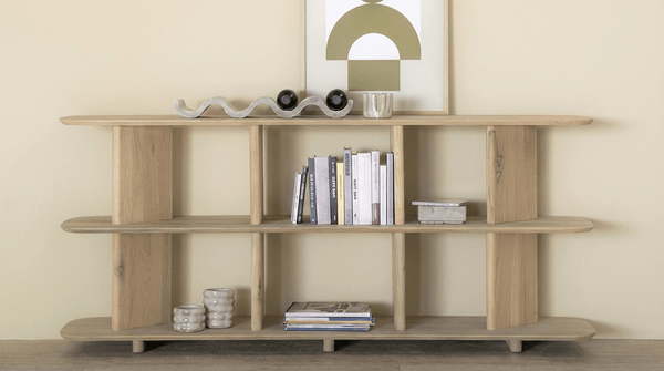 Meuble TV TY en chêne massif design - TRUST INDUSTRIE - Beige - 