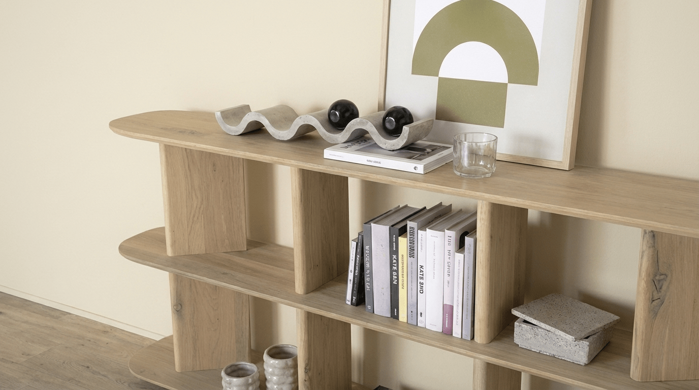 Meuble TV TY en chêne massif design - TRUST INDUSTRIE - Beige - 