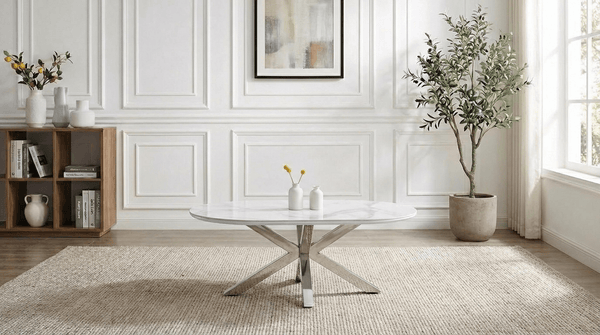 OPHELIA - TRUST INDUSTRIE - Marbré blanc - Chrome - 