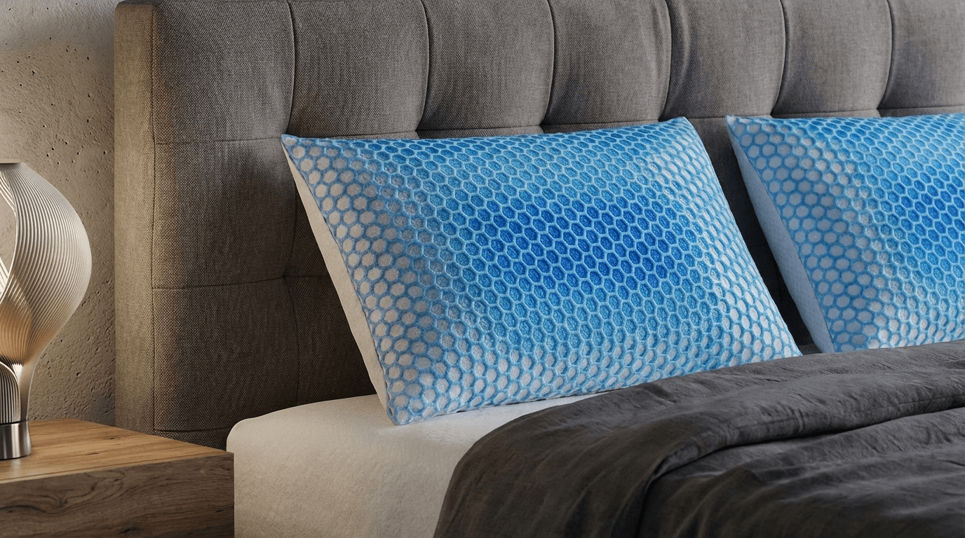 Oreiller COLLING mémoire de forme & gel rafraîchissant - TRUST INDUSTRIE - 