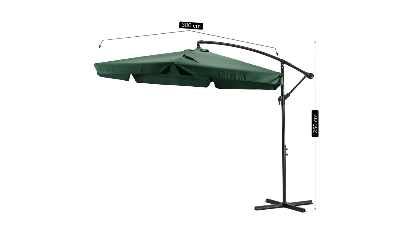 Parasol de jardin AKRON 300 cm – toile imperméable - TRUST INDUSTRIE - 