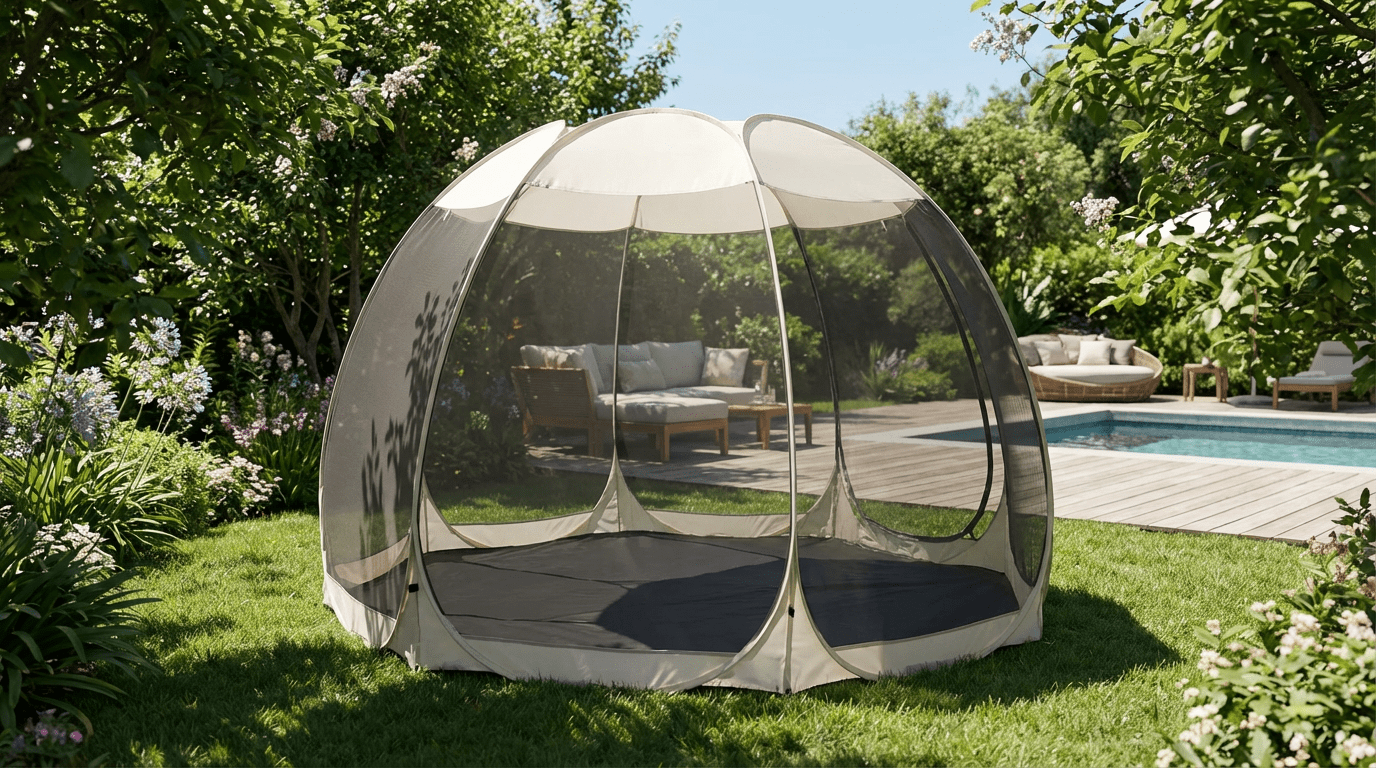 Pavillon de jardin CAMA avec moustiquaire - TRUST INDUSTRIE - 395 cm - 