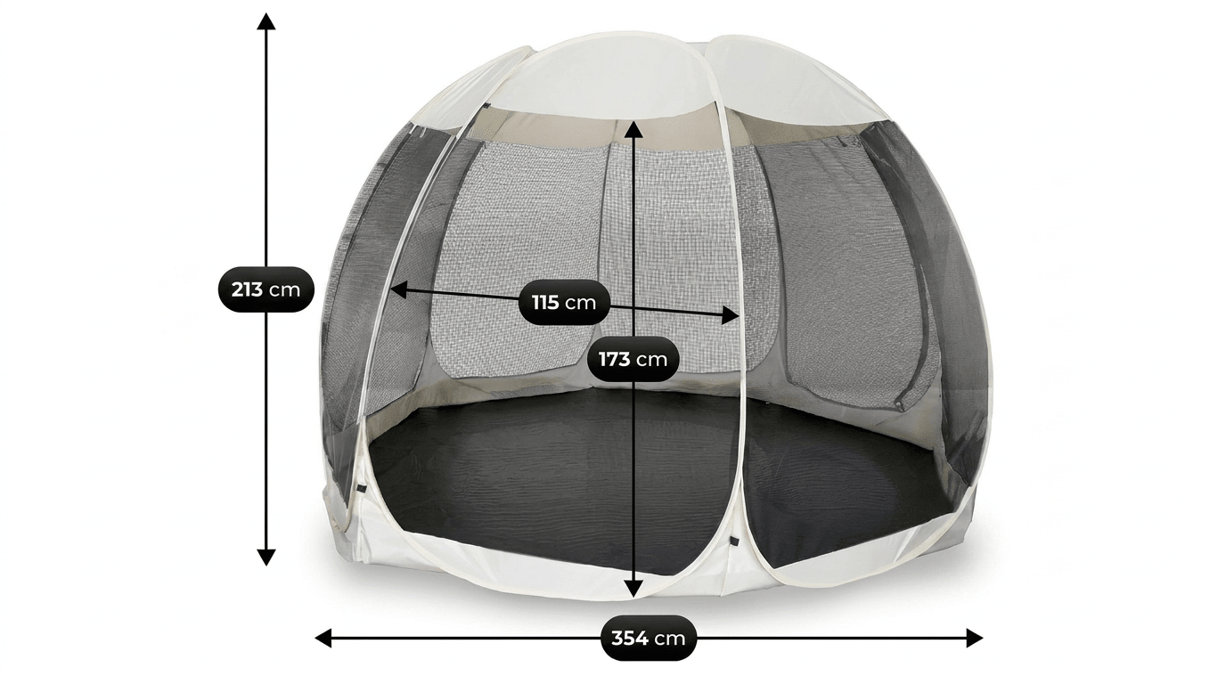 Pavillon de jardin CAMA avec moustiquaire - TRUST INDUSTRIE - 354 cm - 
