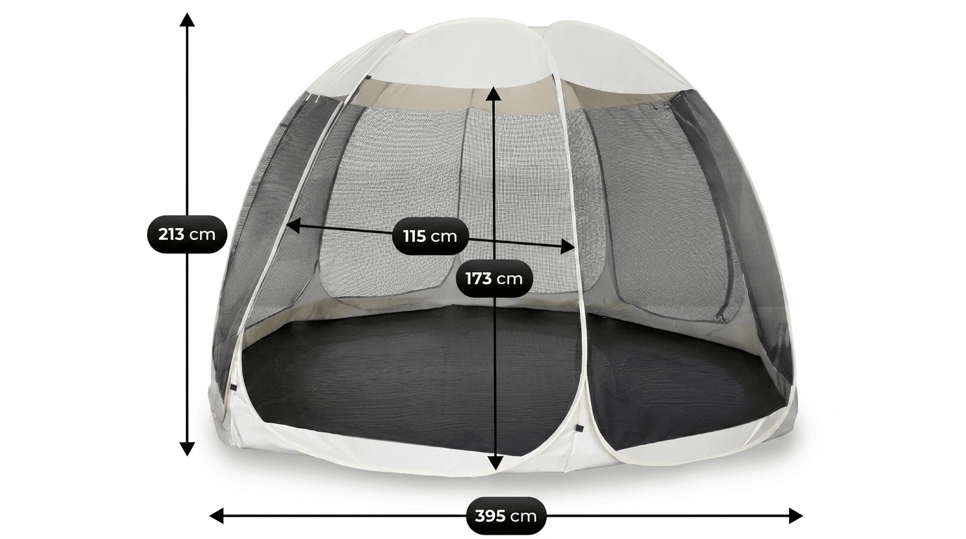 Pavillon de jardin CAMA avec moustiquaire - TRUST INDUSTRIE - 395 cm - 