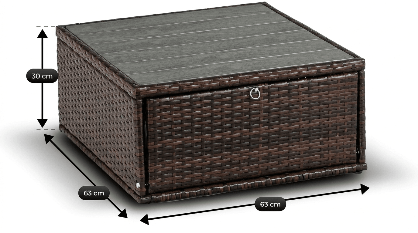 Salon de jardin CALIENTE en technorattan avec coussins - TRUST INDUSTRIE - Beige - 