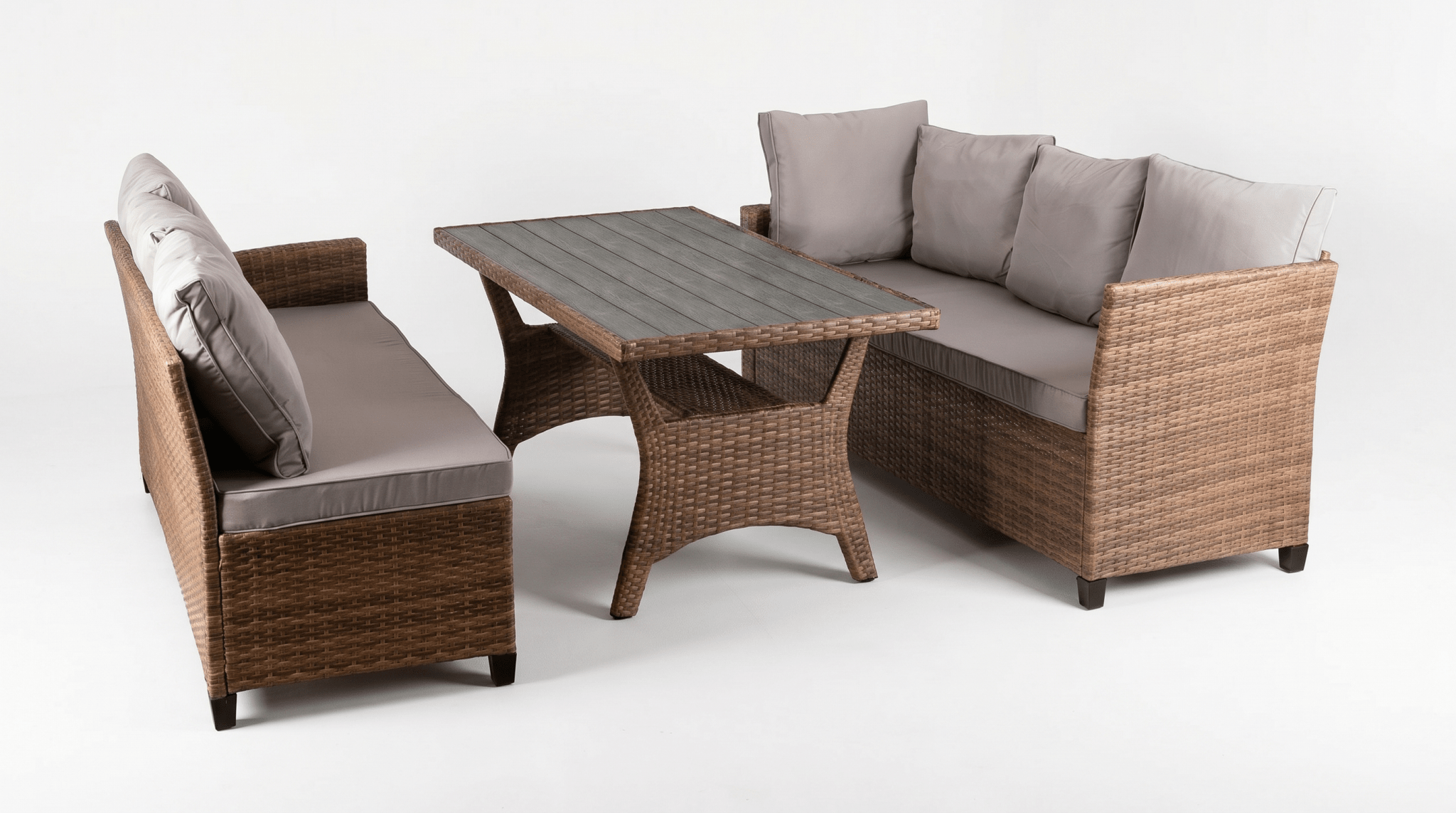 Salon de jardin d’angle COMODO avec table – Ensemble extérieur confortable - TRUST INDUSTRIE - 