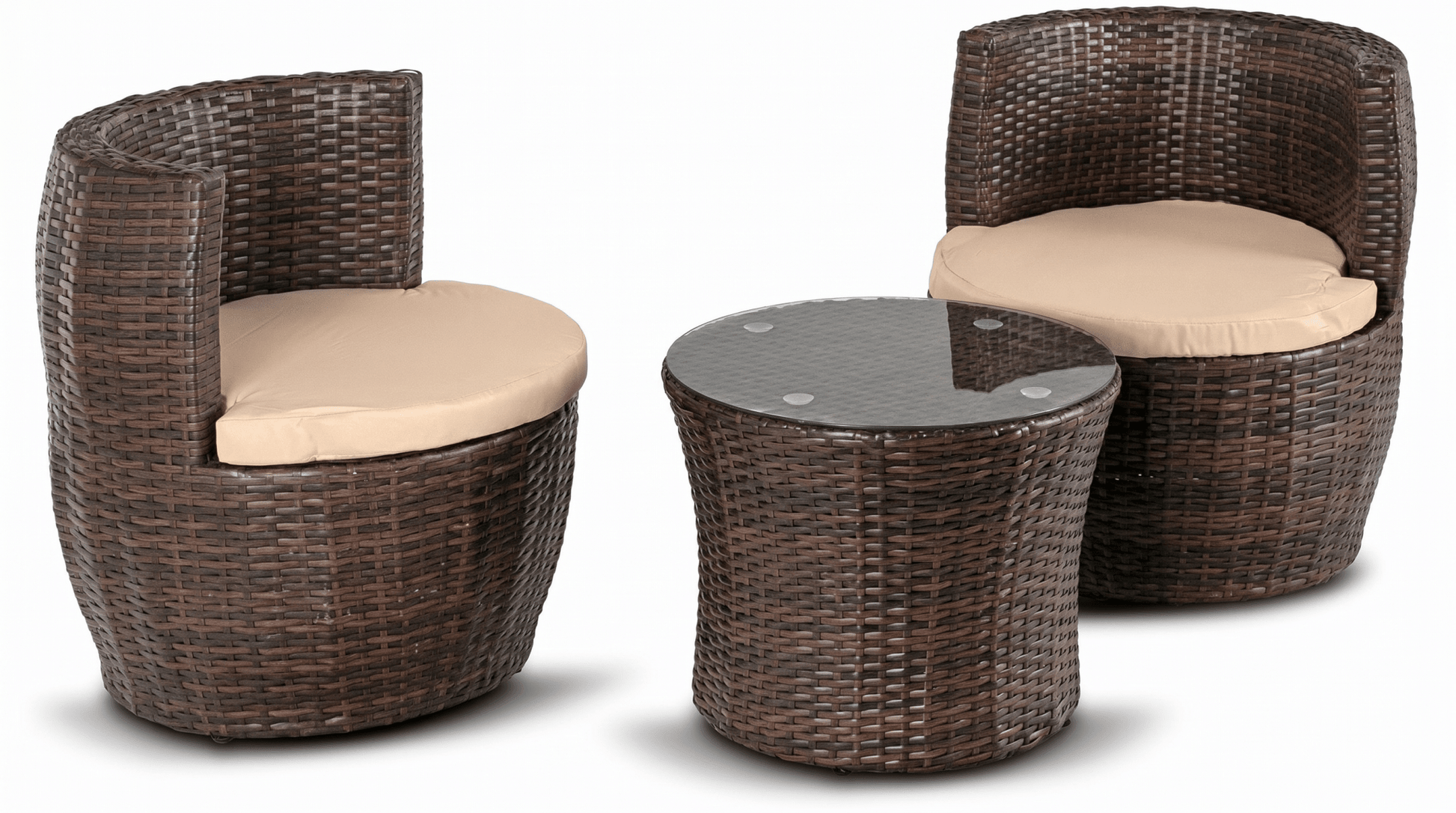 Salon de jardin FRIO avec table ronde - TRUST INDUSTRIE - 
