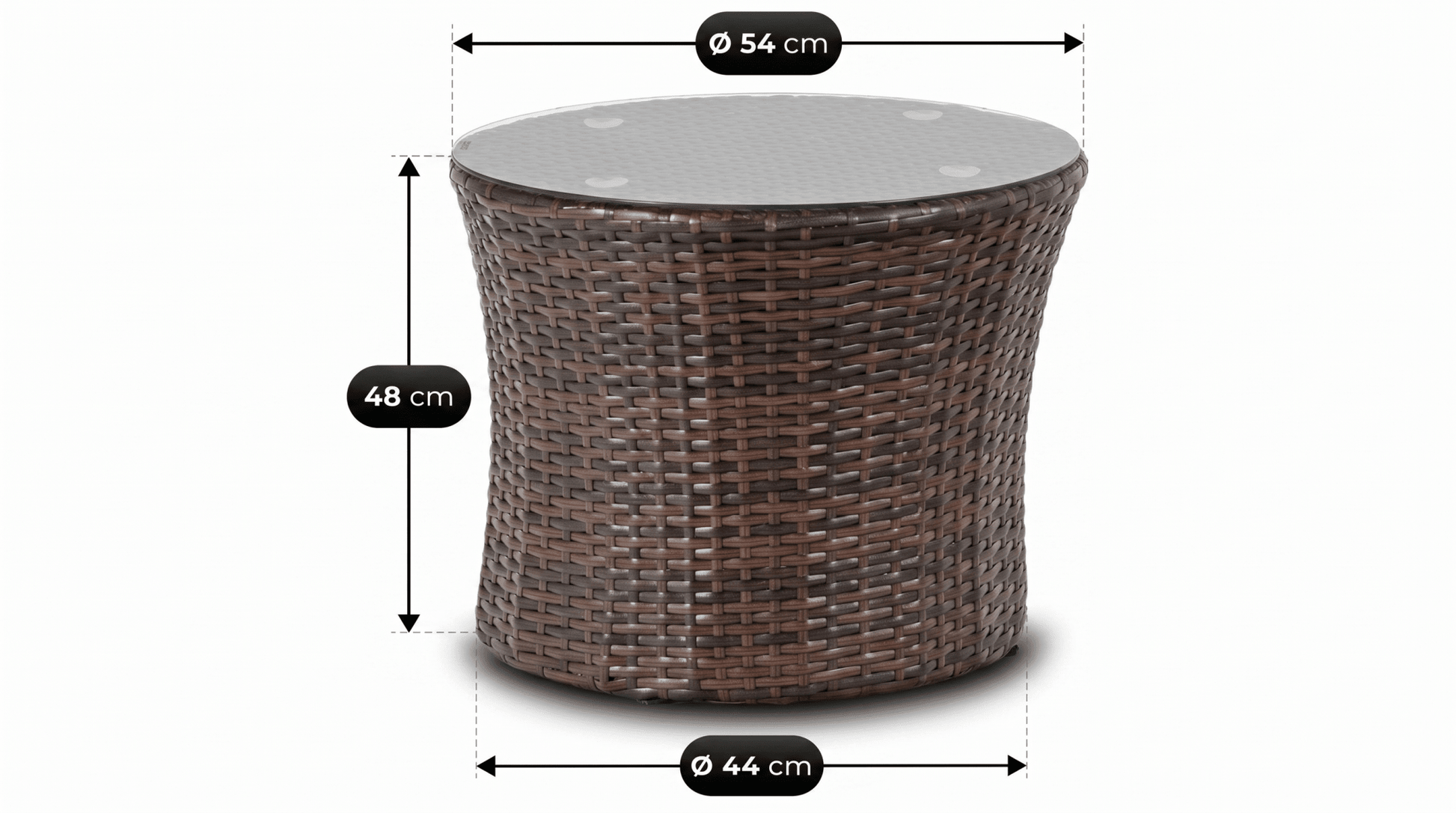 Salon de jardin FRIO avec table ronde - TRUST INDUSTRIE - 