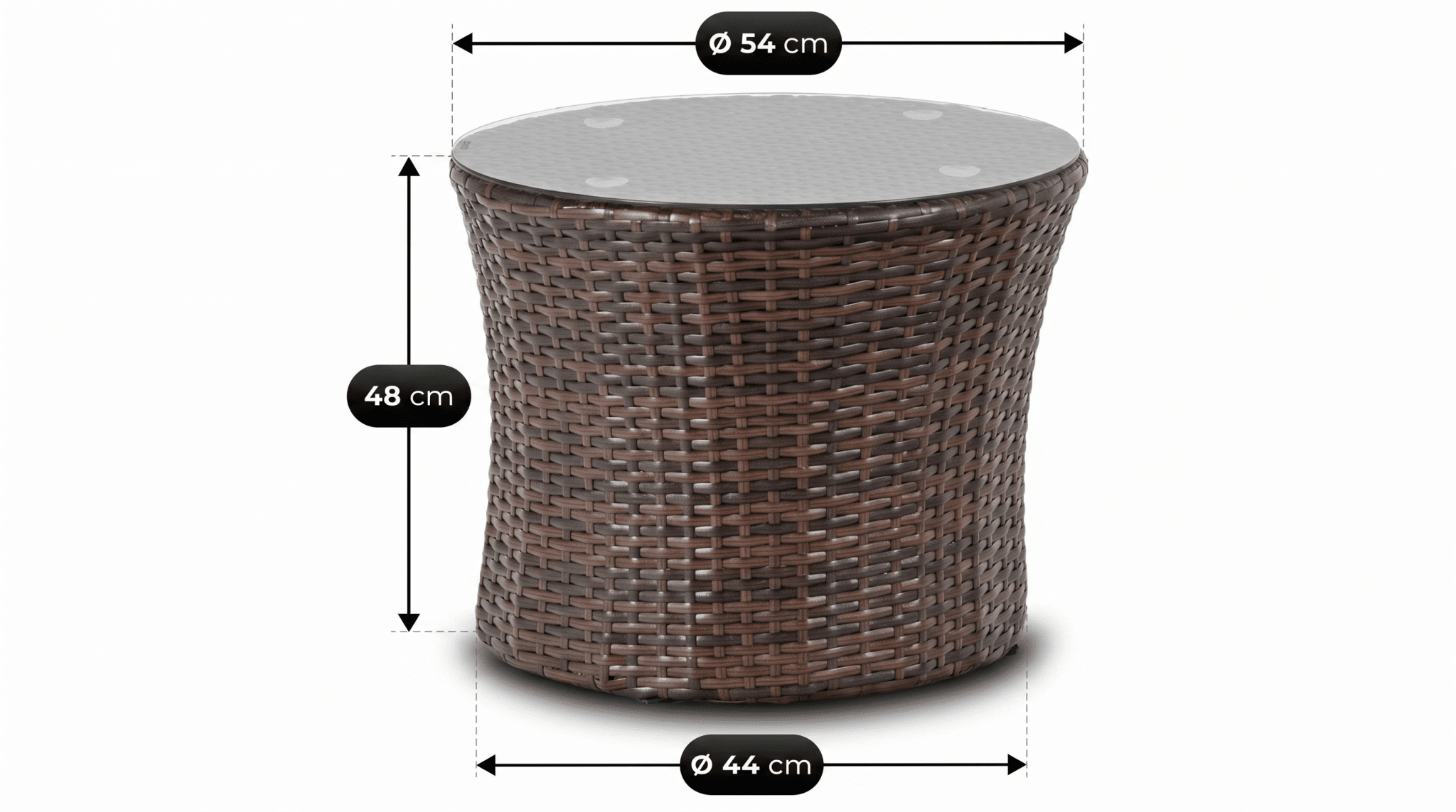 Salon de jardin FRIO avec table ronde - TRUST INDUSTRIE - 