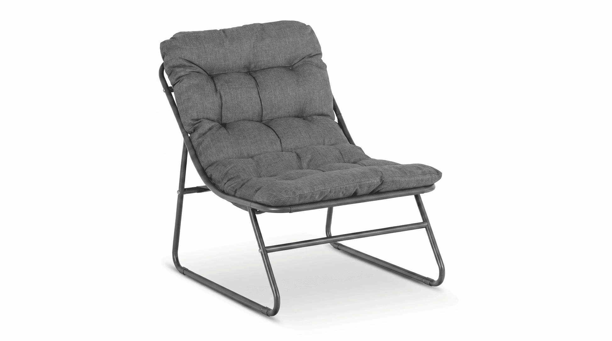 Salon de jardin MEGARA avec table ronde design - TRUST INDUSTRIE - Gris - 