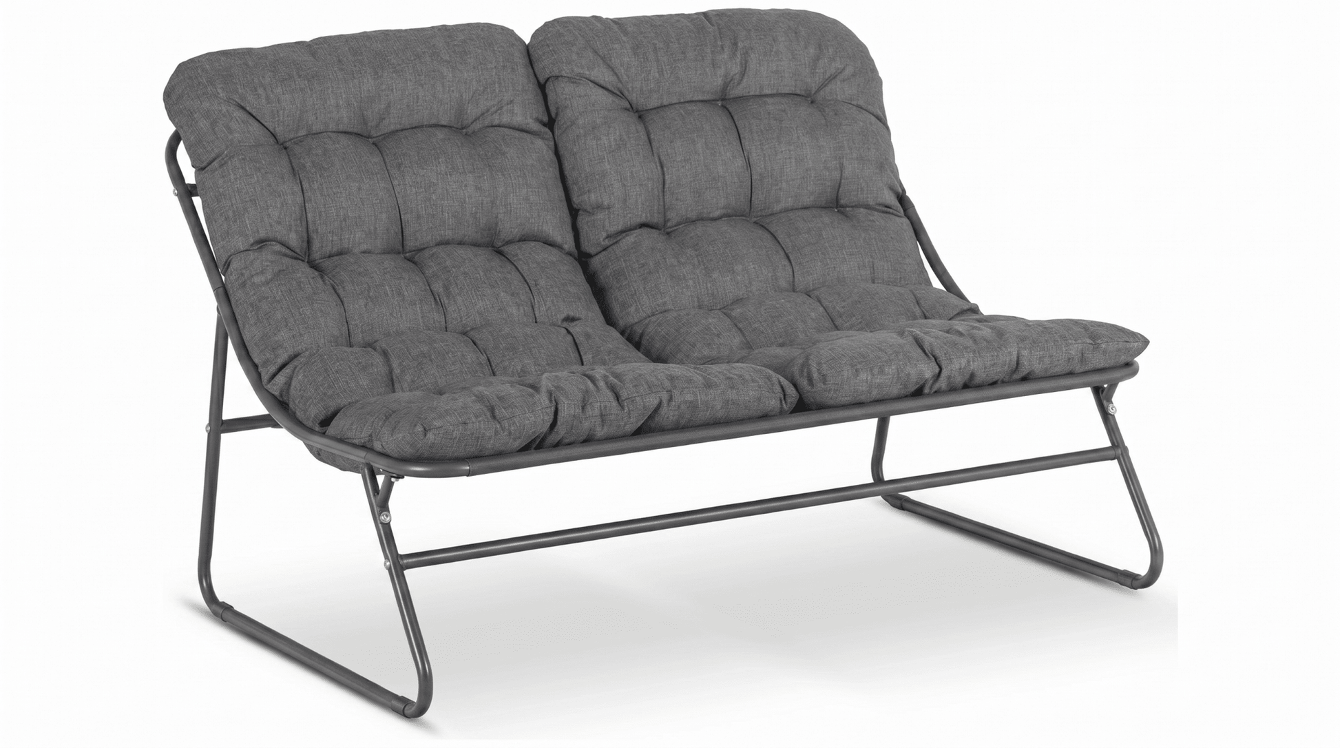 Salon de jardin MEGARA avec table ronde design - TRUST INDUSTRIE - Gris - 
