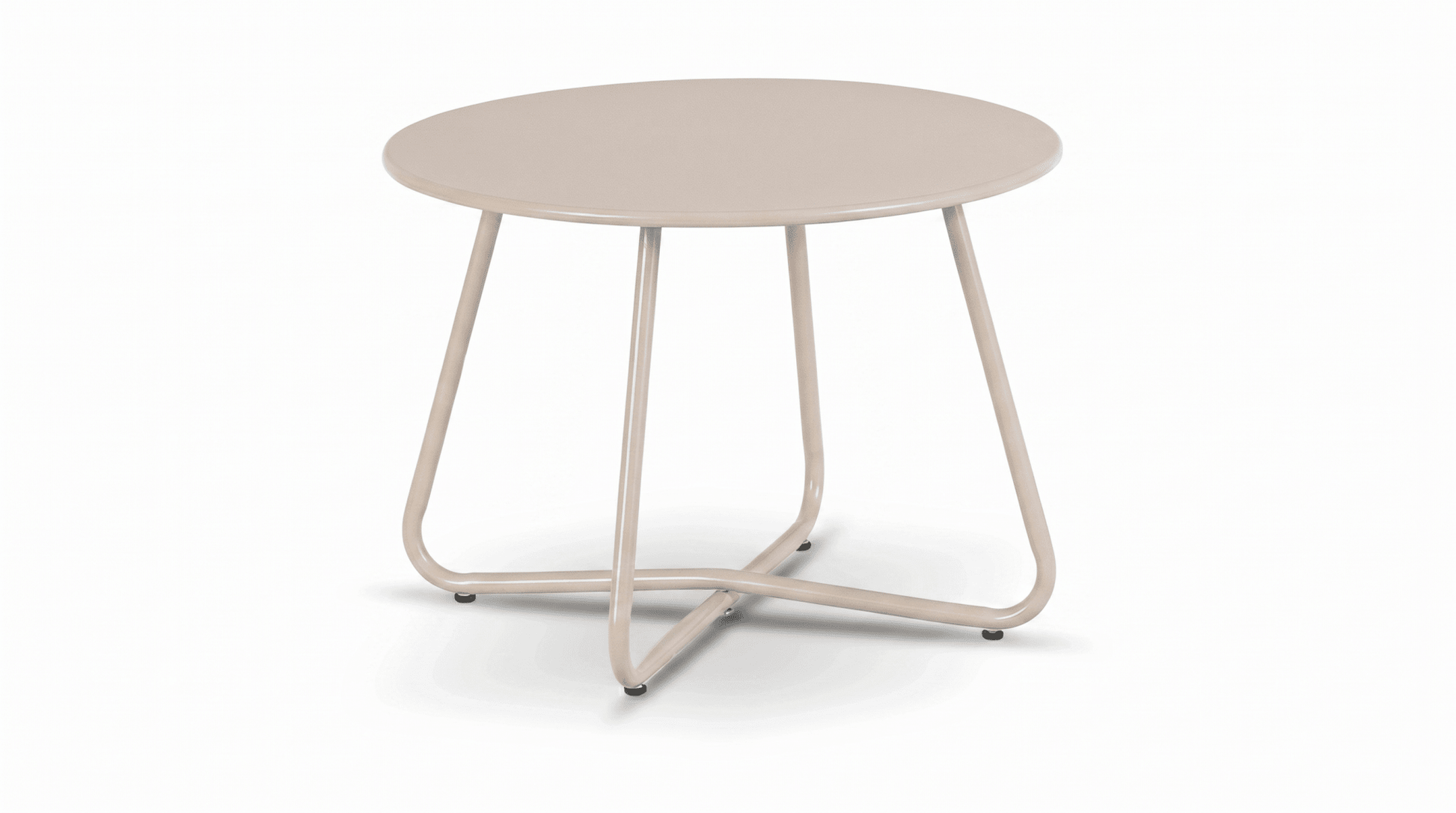 Salon de jardin MEGARA avec table ronde design - TRUST INDUSTRIE - Beige - 