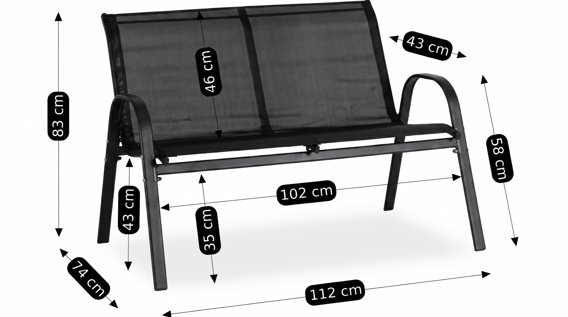 Salon de jardin MINNESOTA design - TRUST INDUSTRIE - Gris - 
