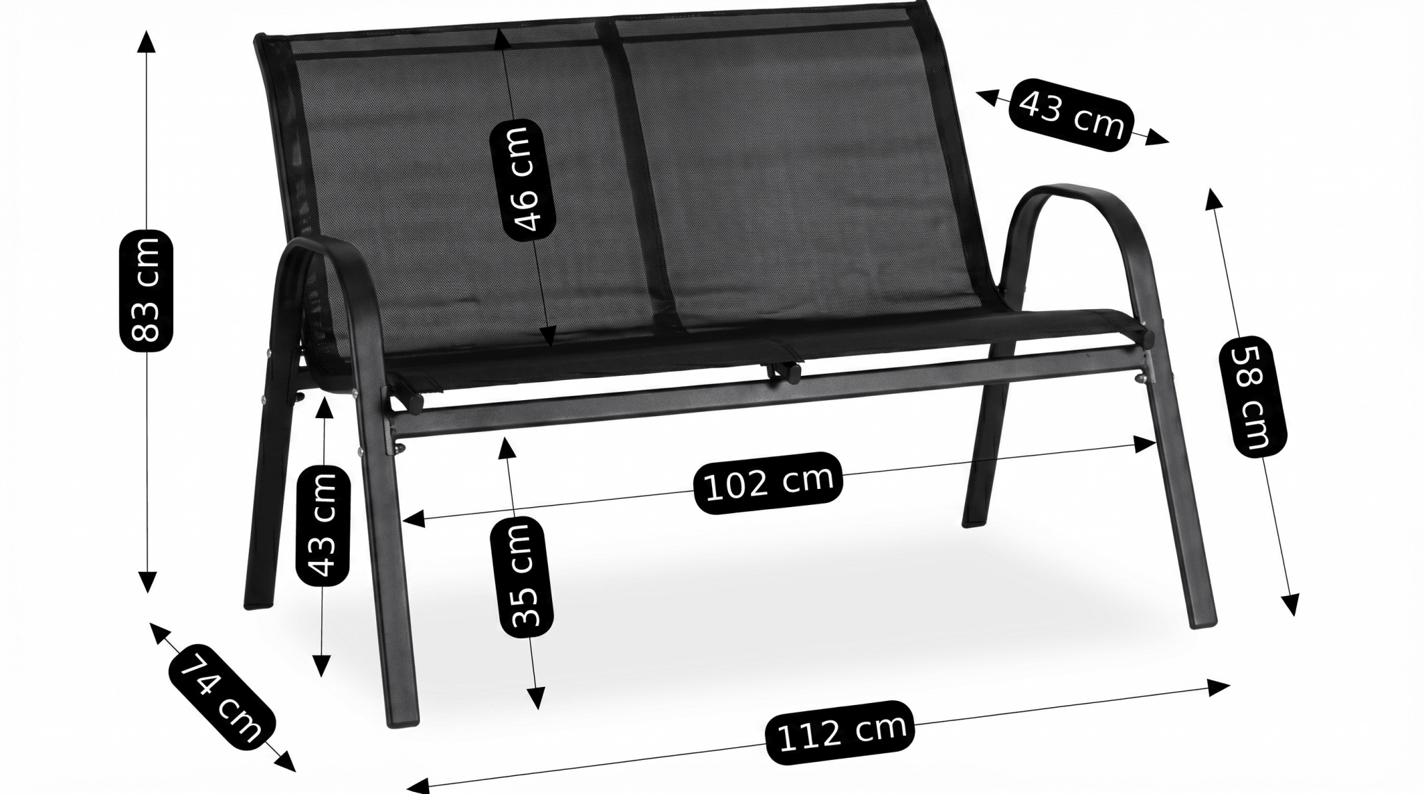 Salon de jardin MINNESOTA design - TRUST INDUSTRIE - Gris - 