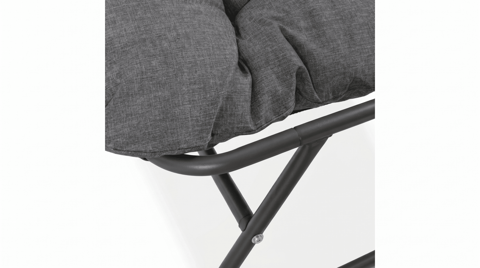 Salon de jardin NIKEA avec table ronde design - TRUST INDUSTRIE - Gris - 