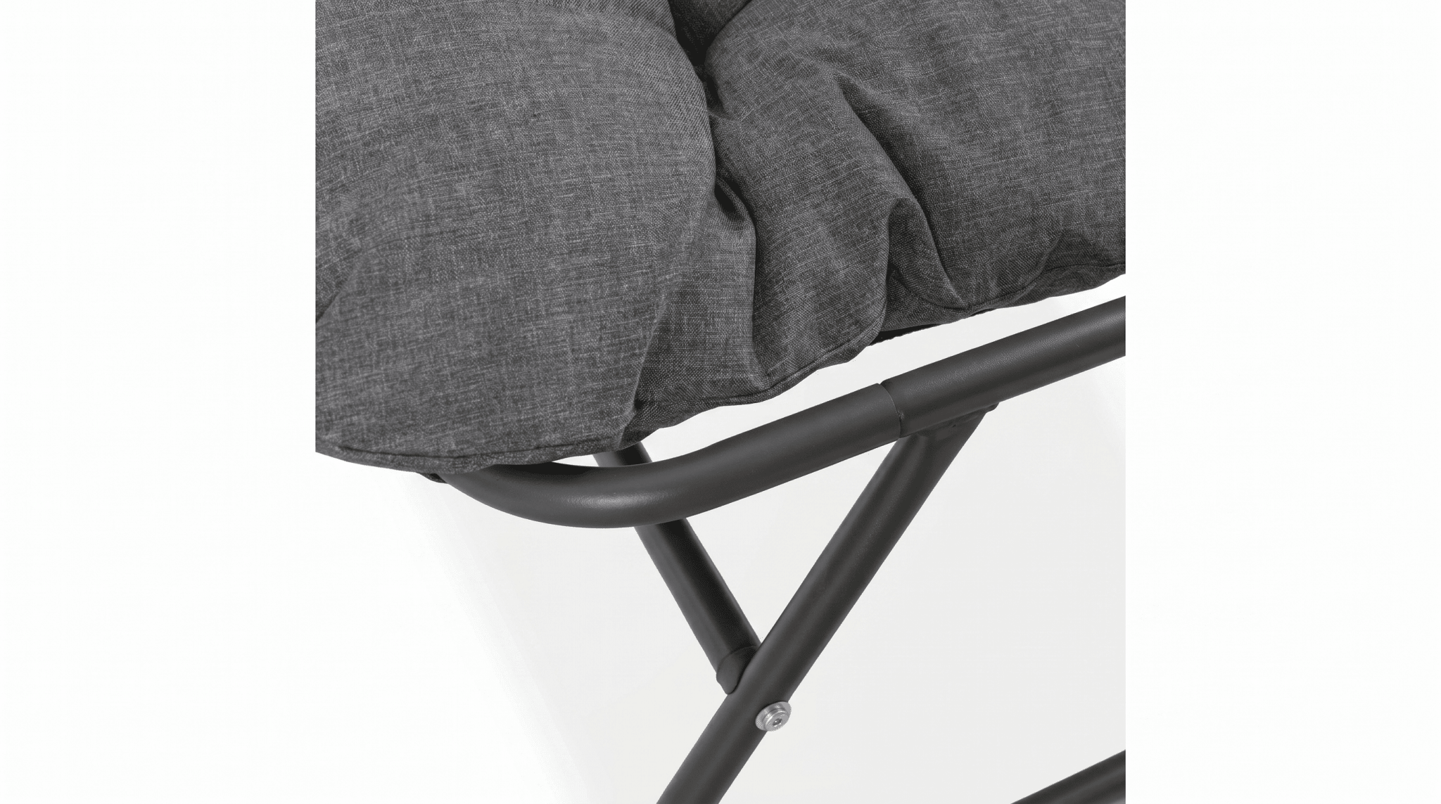 Salon de jardin NIKEA avec table ronde design - TRUST INDUSTRIE - Gris - 