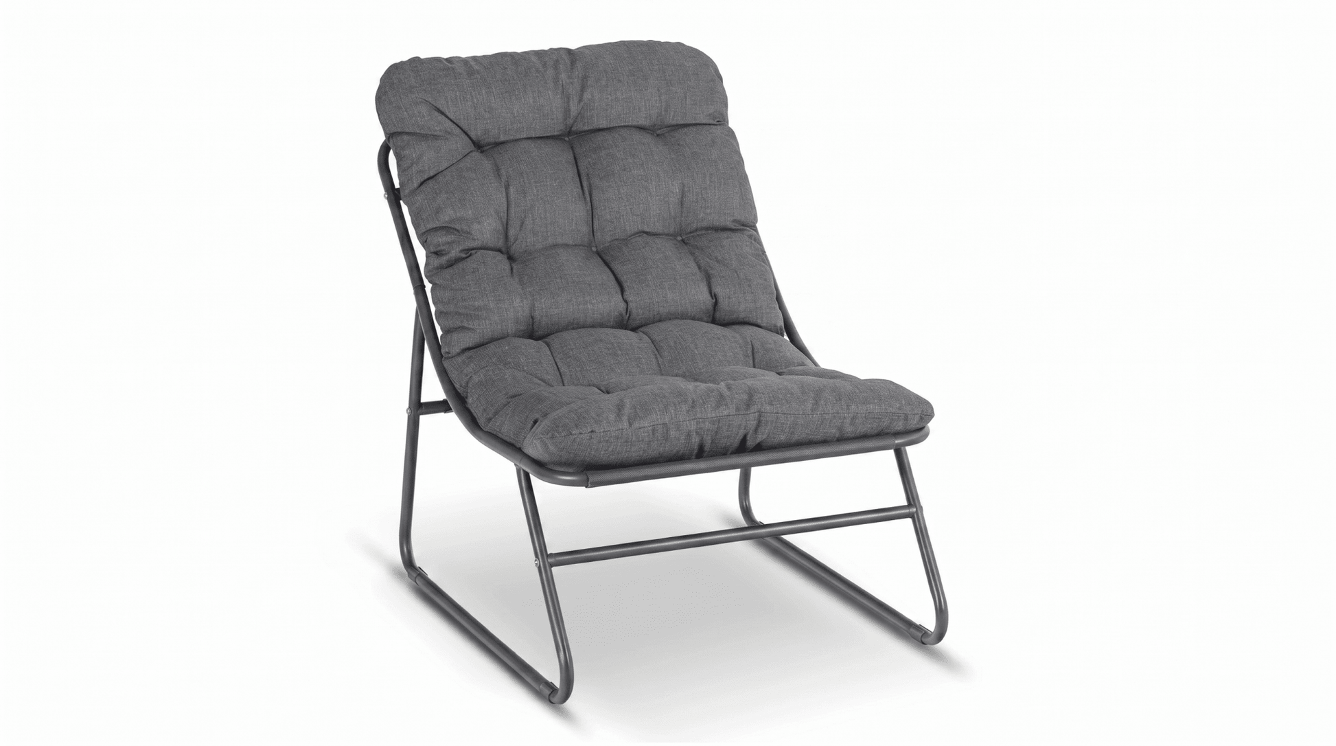 Salon de jardin NIKEA avec table ronde design - TRUST INDUSTRIE - Gris - 