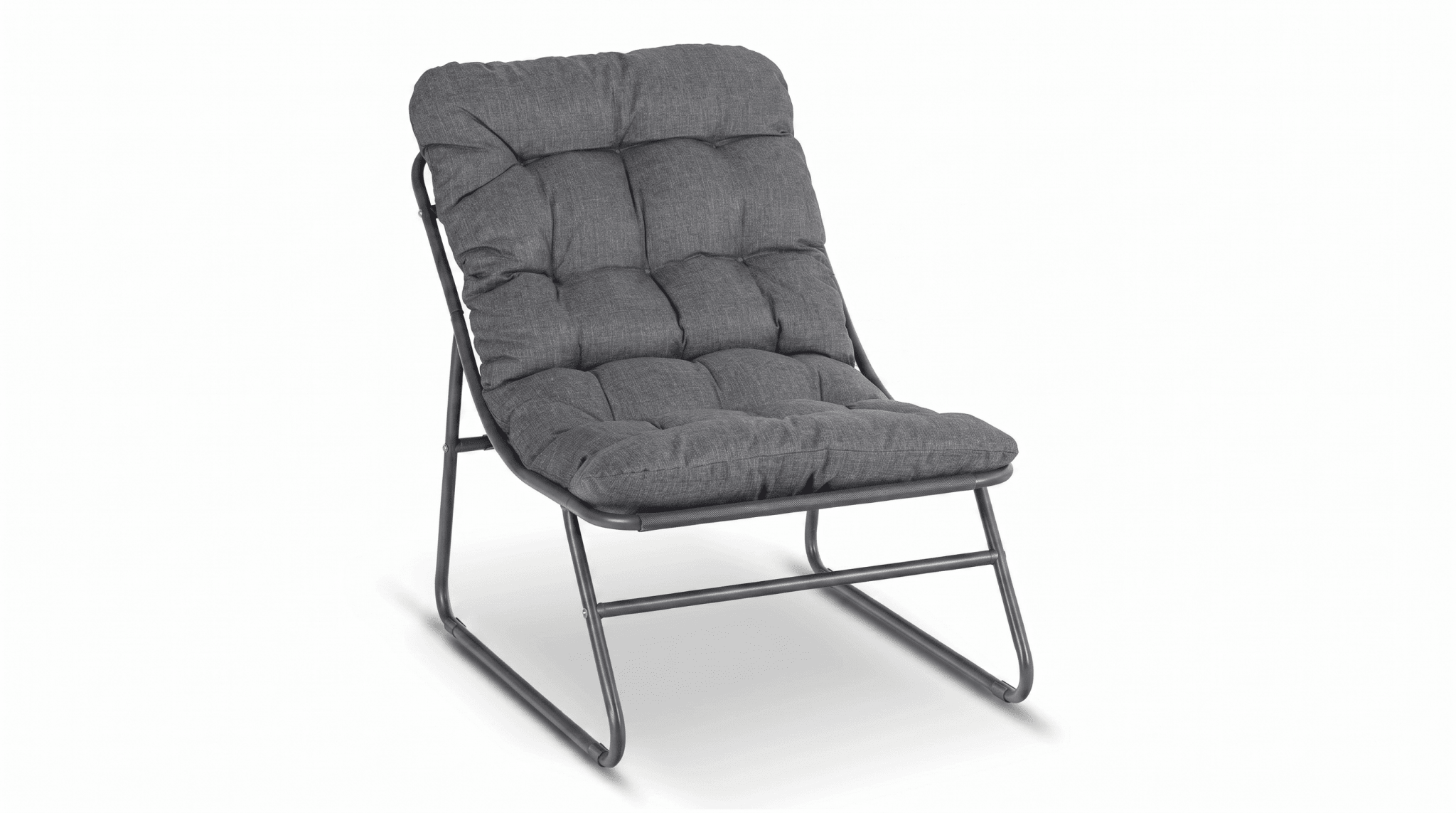 Salon de jardin NIKEA avec table ronde design - TRUST INDUSTRIE - Gris - 