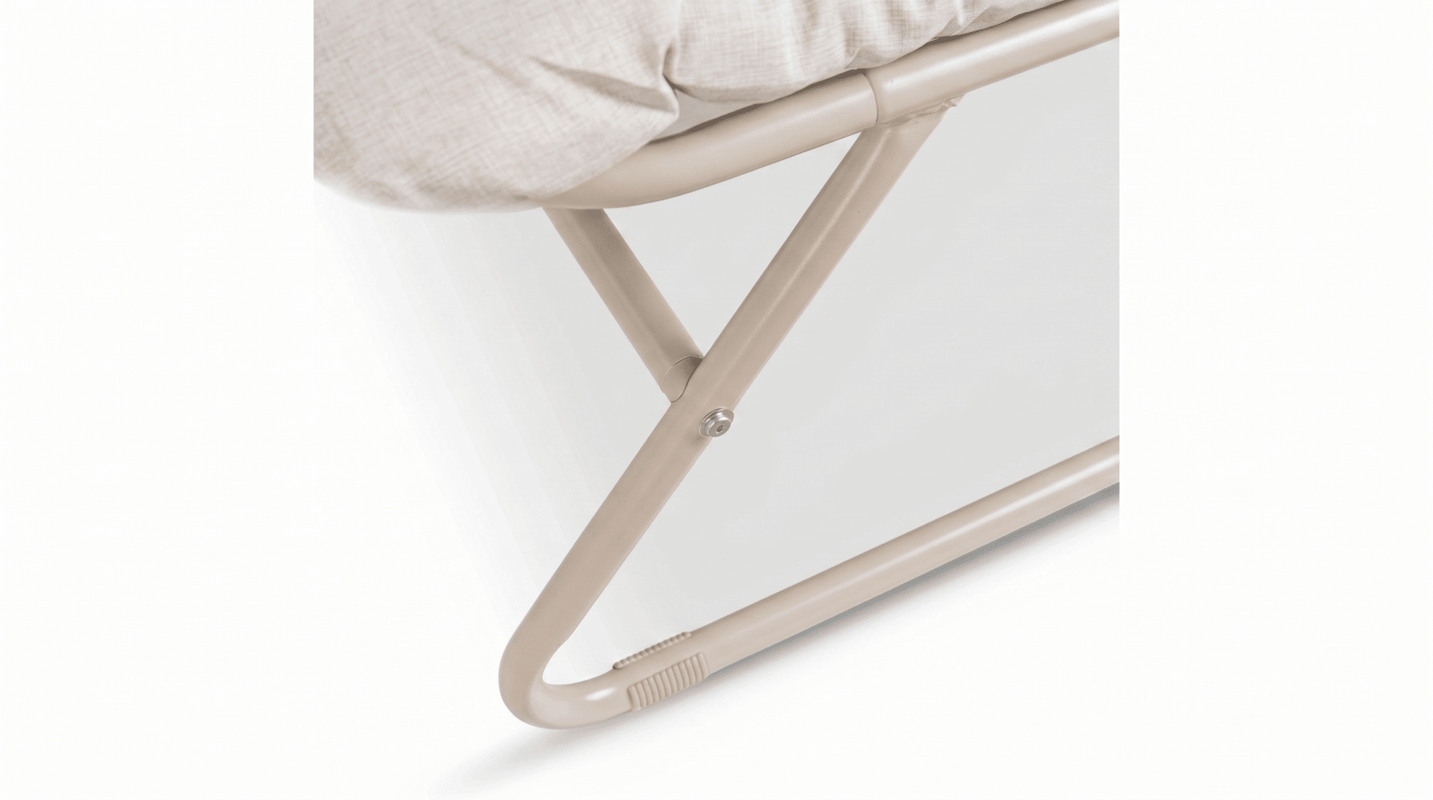 Salon de jardin NIKEA avec table ronde design - TRUST INDUSTRIE - Beige - 