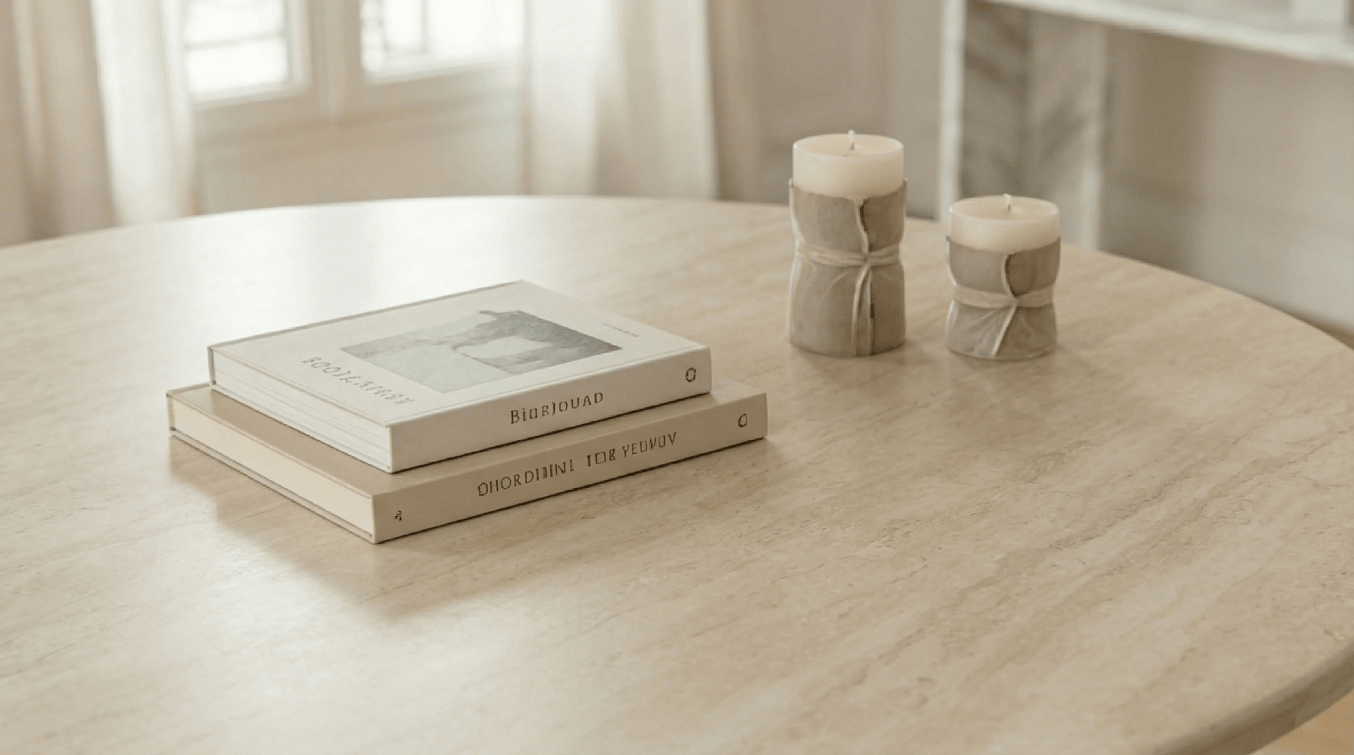 Table à manger FLINSTONE avec un plateau effet marbre ronde design - TRUST INDUSTRIE - 