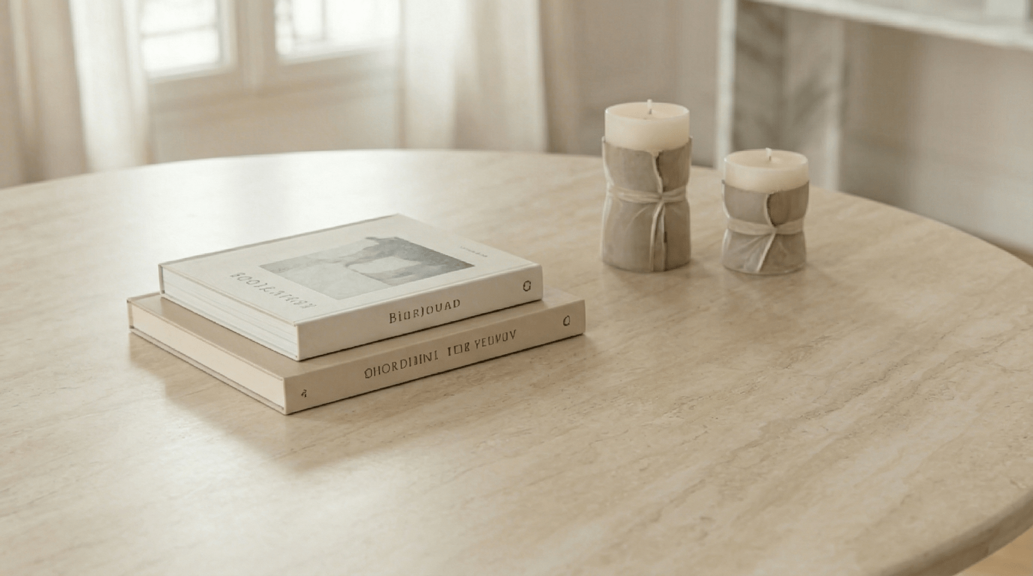 Table à manger FLINSTONE avec un plateau effet marbre ronde design - TRUST INDUSTRIE - 