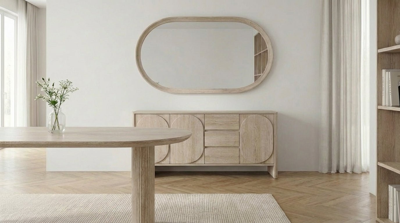 Table à manger ovale JOSEPHINE 180x90 cm avec plateau en céramique travertin - TRUST INDUSTRIE - 