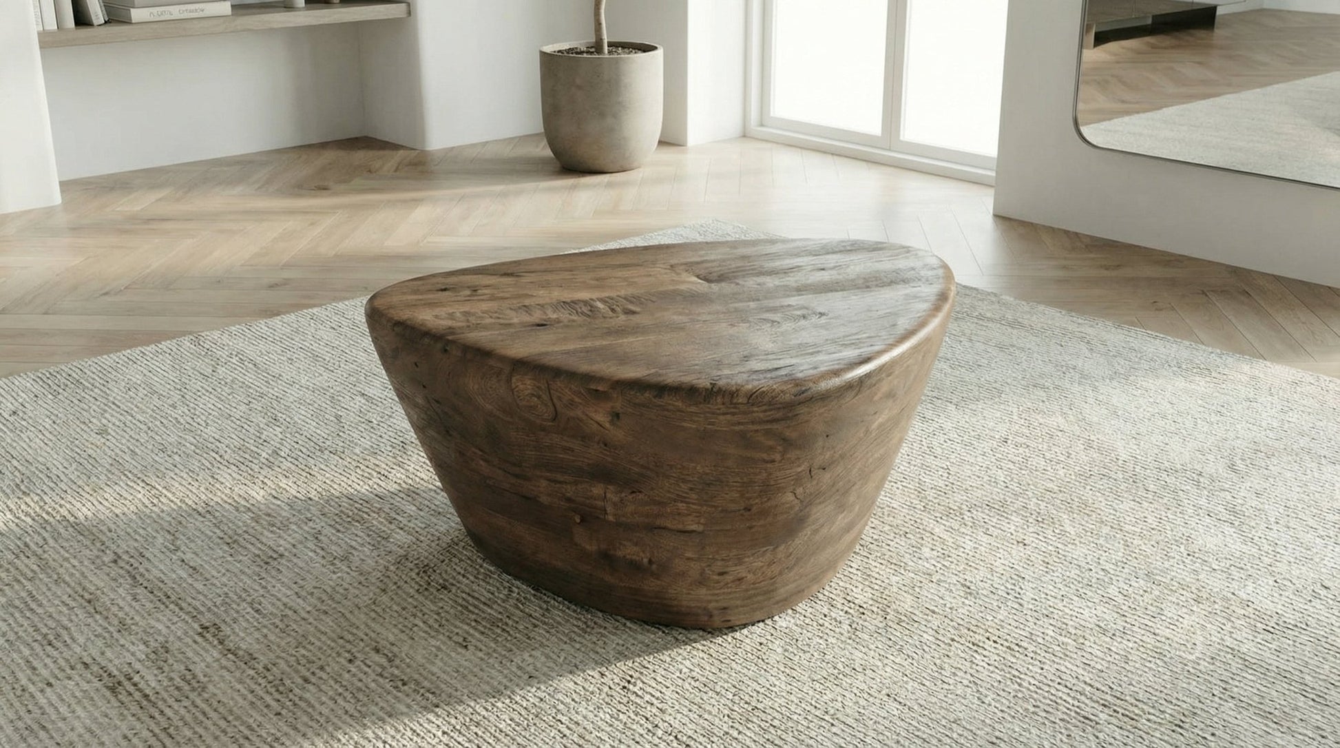Table basse 70 cm MILA 70 - Marron - 