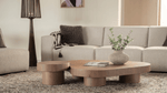 Table basse BOBBIE avec plateau en bois design - TRUST INDUSTRIE - Bois noyer clair - 