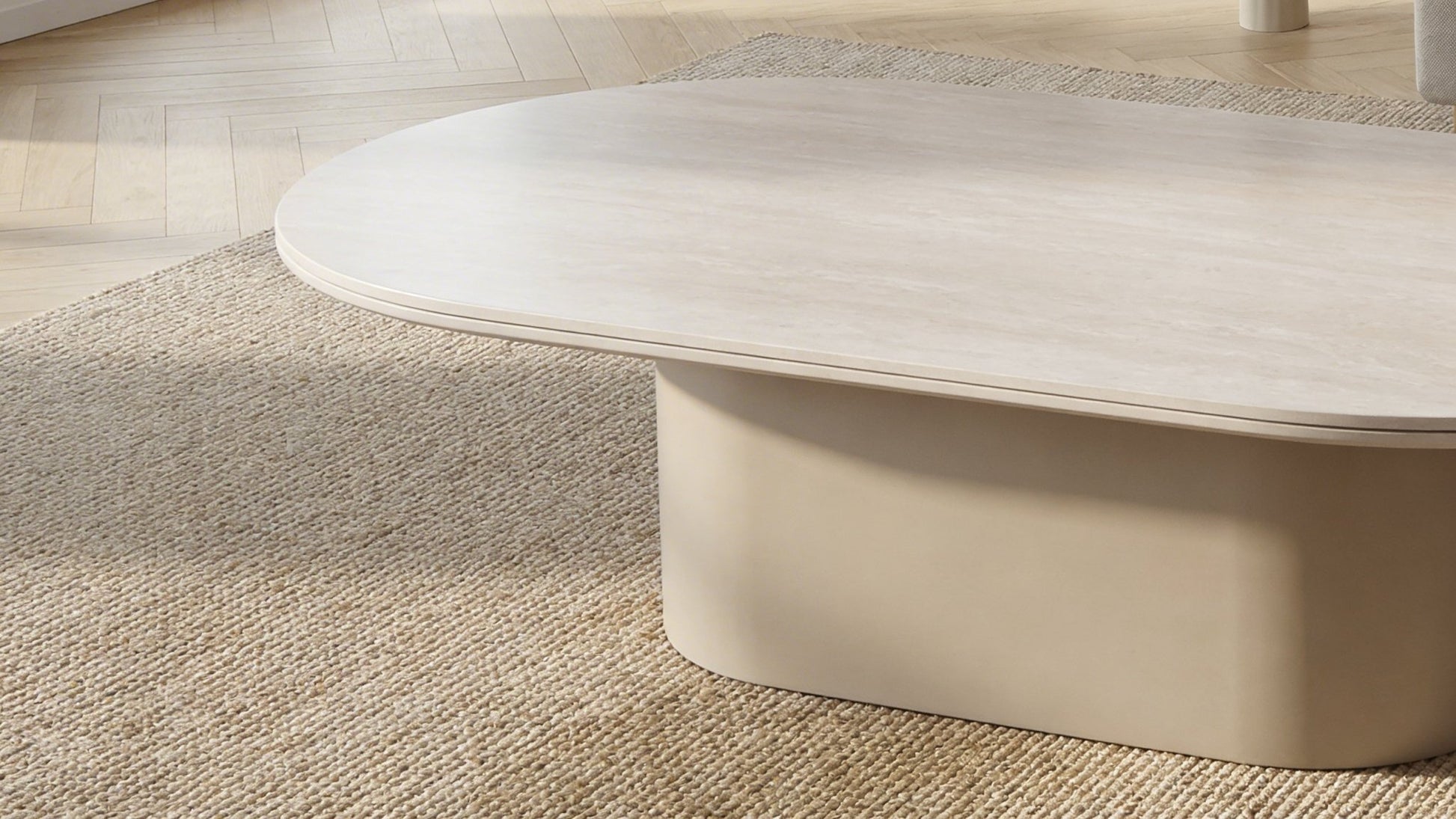 Table basse IZABEL ovale en céramique style contemporain - TRUST INDUSTRIE - 