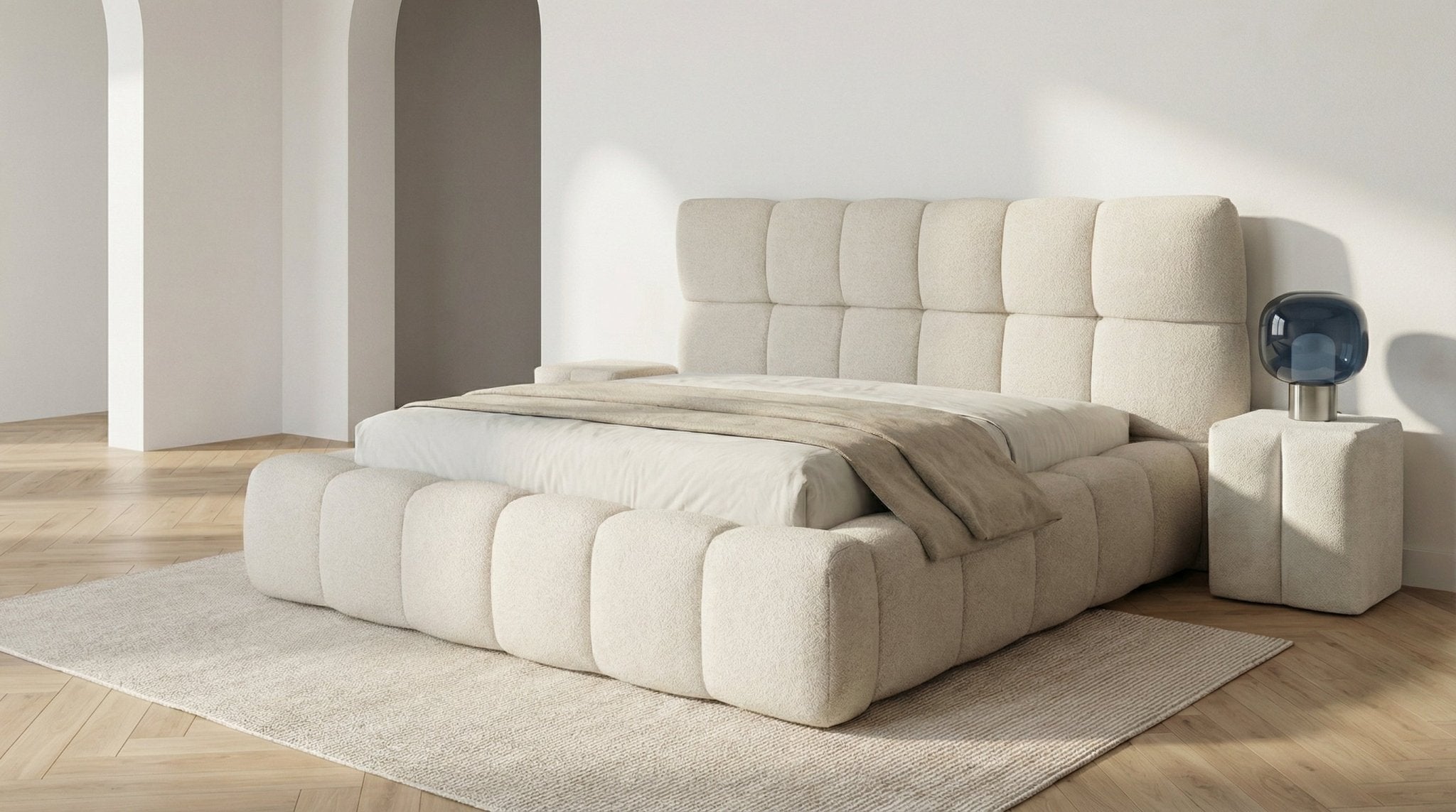 Table de chevet SALVADOR en tissu - TRUST INDUSTRIE - 
